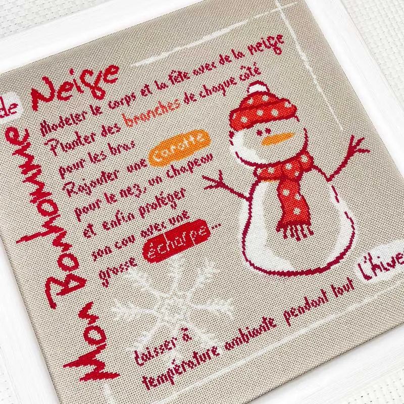 LiliPoints Mister Snowman borduurpatroon 207 steken