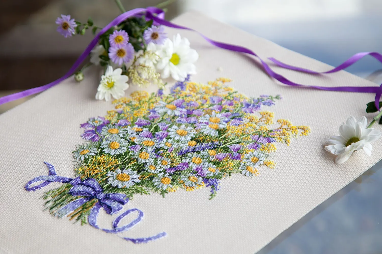 Merejka Summer Flowers borduurpakket 27x20