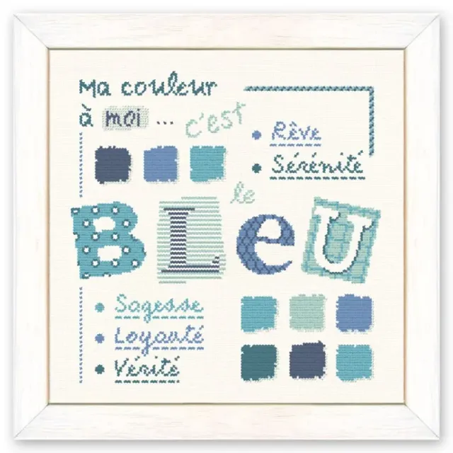 LiliPoints BLUE kruissteekpatroon blauw 141 steken