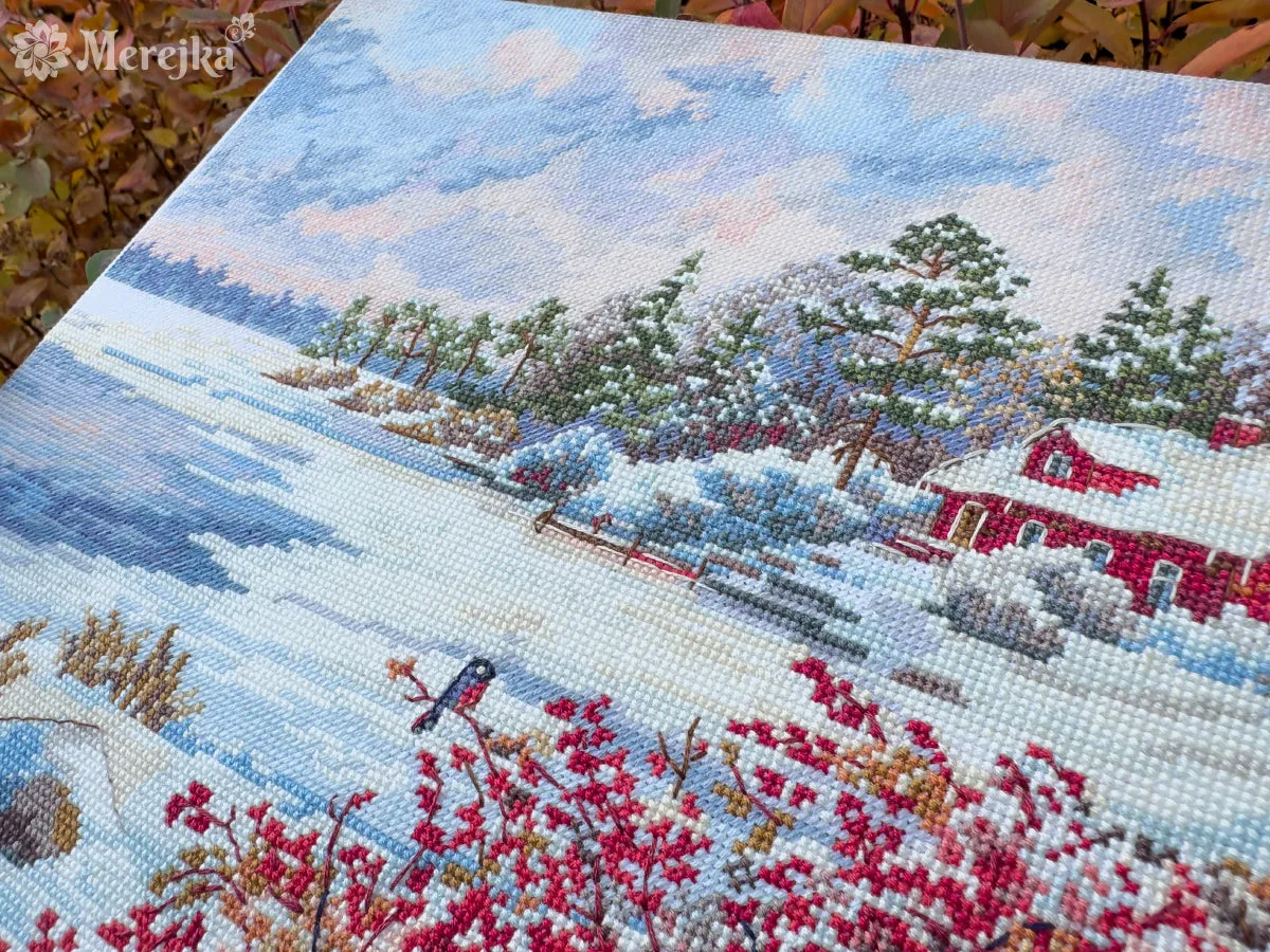 Merejka The Lake House borduurpakket 30x40 Aida 16