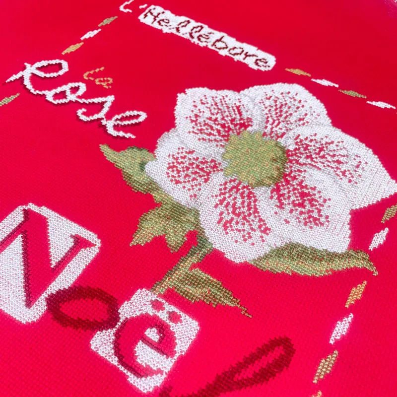 LiliPoints Christmas Rose borduurpatroon kerstroos 2in1