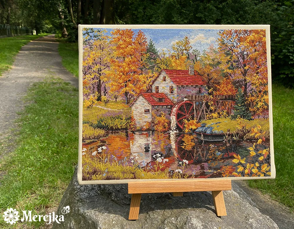 Merejka Watermill borduurpakket 31x40 cappuccino