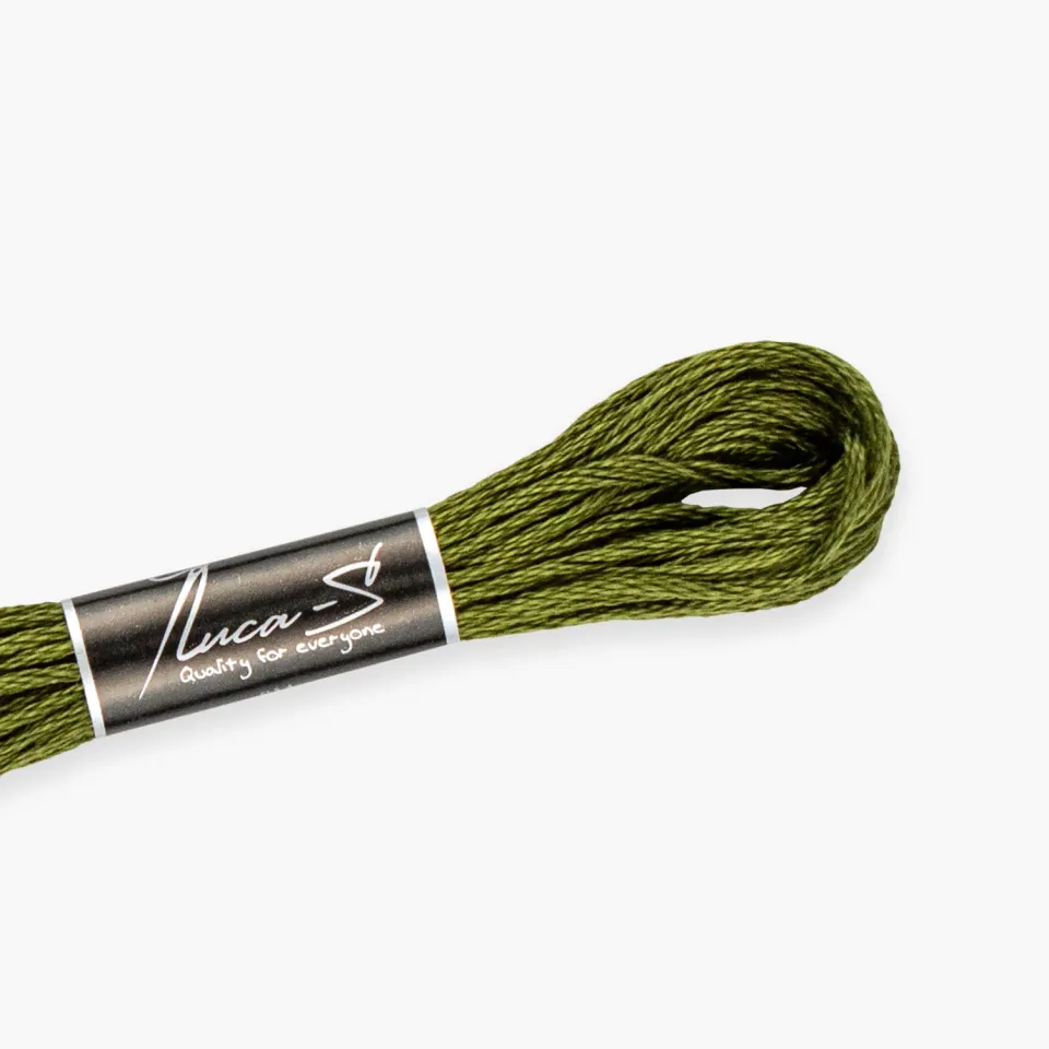 Luca-S 277 borduurgaren 8m DMC 936 Anchor 846 groen