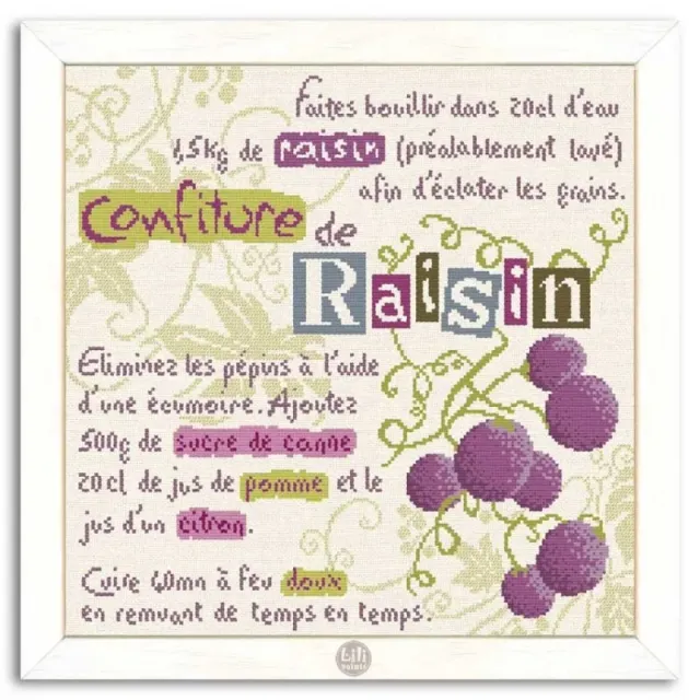 LiliPoints Grape Jam borduurpatroon kruissteek 182 steken