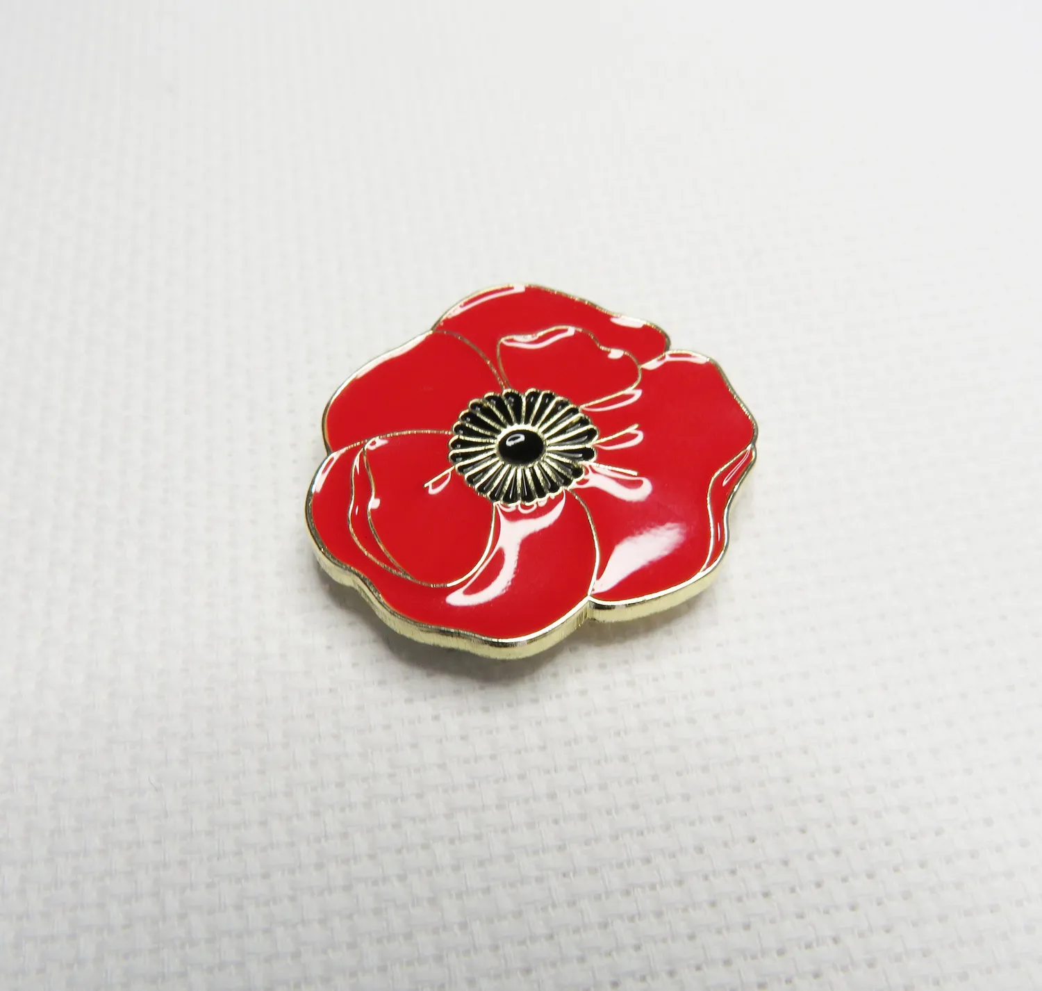 Leti Stitch 14388 Red Poppy Bloom needleminder 30mm emaille