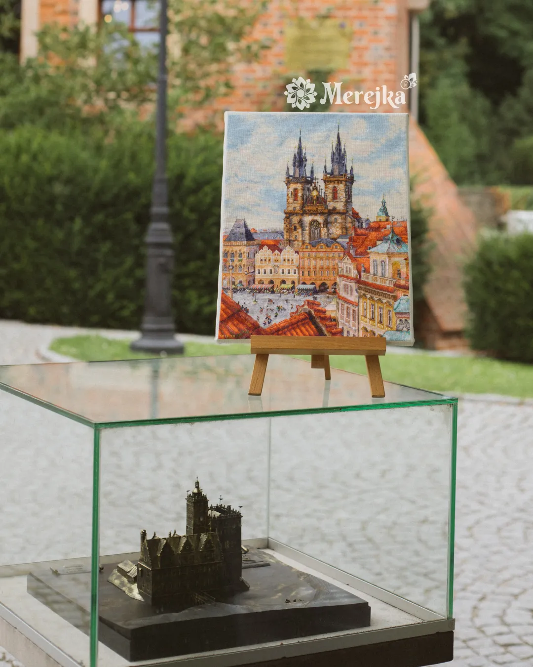 Merejka Golden Prague borduurpakket Aida 16 ecru 30x40