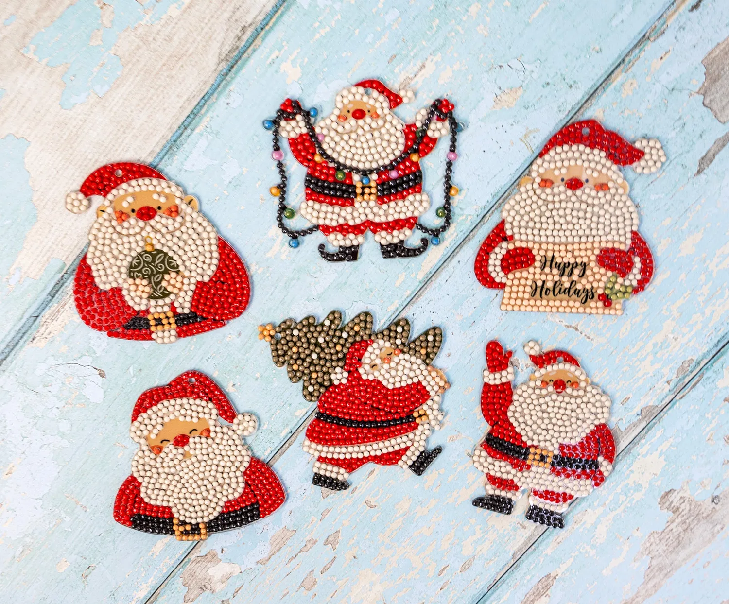 Dazzle Dots 481-388 Santa Cheer diamond painting 6 hangers