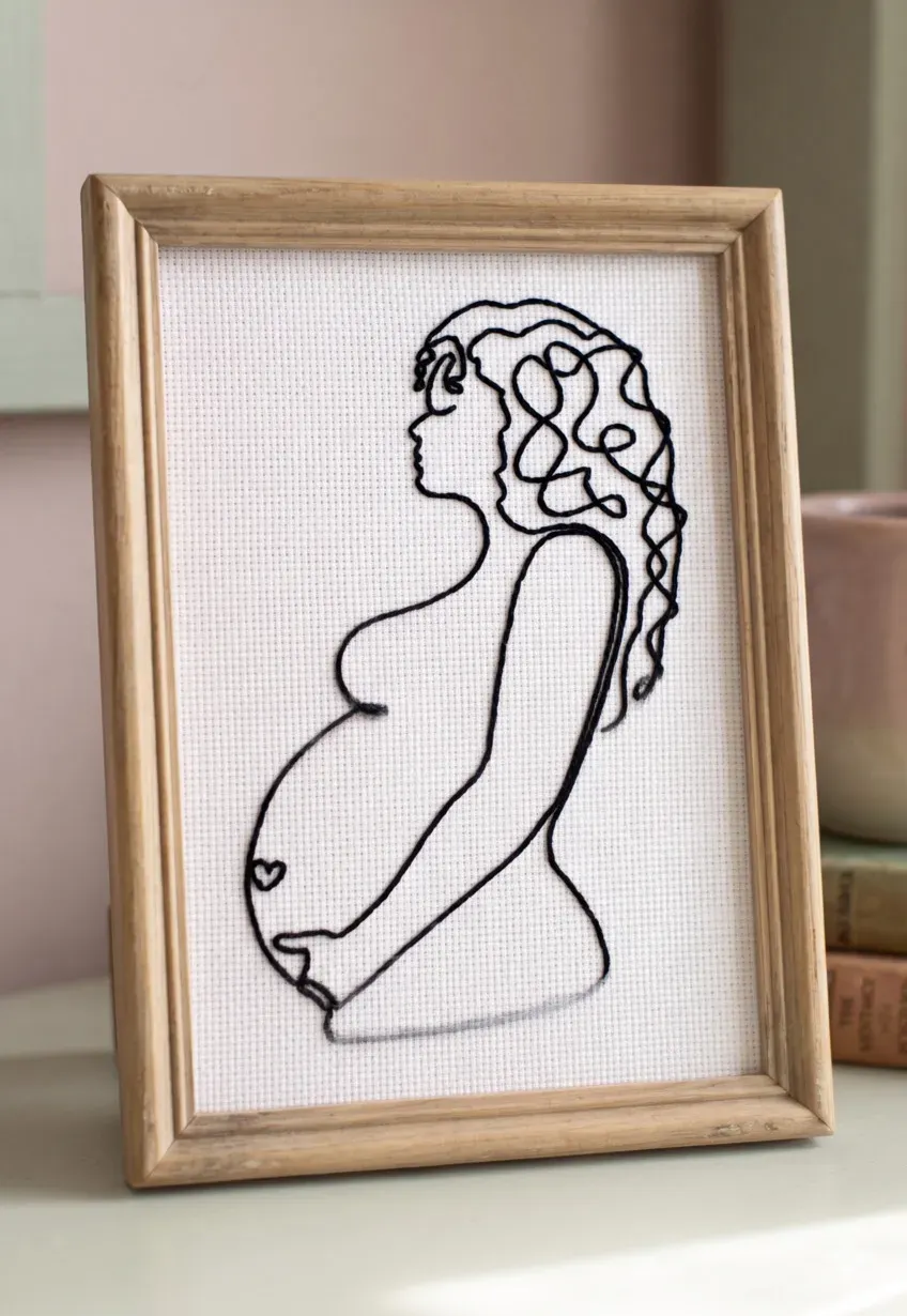 SEG Marie Coeur Line Art Expecting Baby kruissteekpakket
