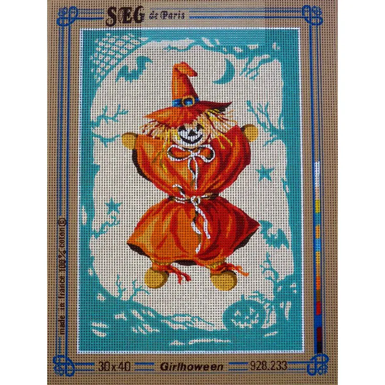 SEG de Paris Halloween borduurcanvas set 15 stuks