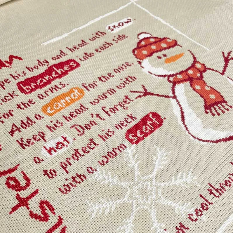 LiliPoints Mister Snowman kruissteekpatroon sneeuwman