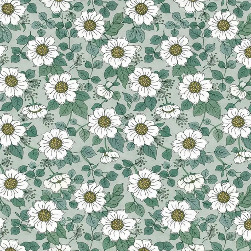 SEG Collection Privée Anémones Vertes stofcoupon 3x1,6m groen