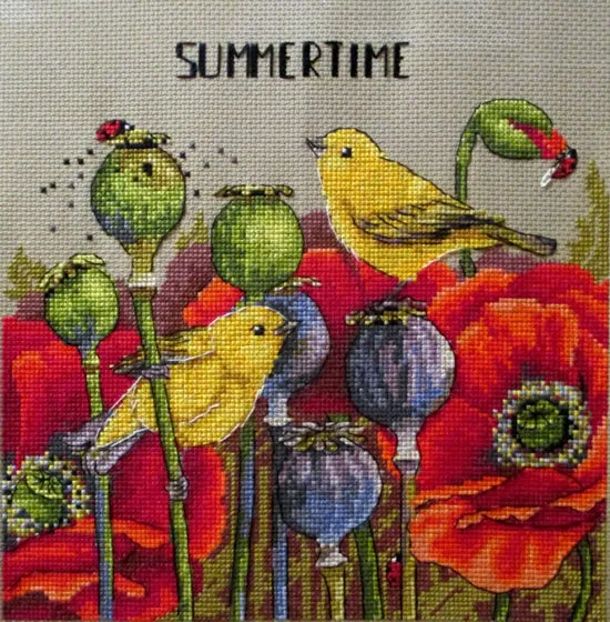 Merejka Summertime borduurpakket 20x20 cm bruin