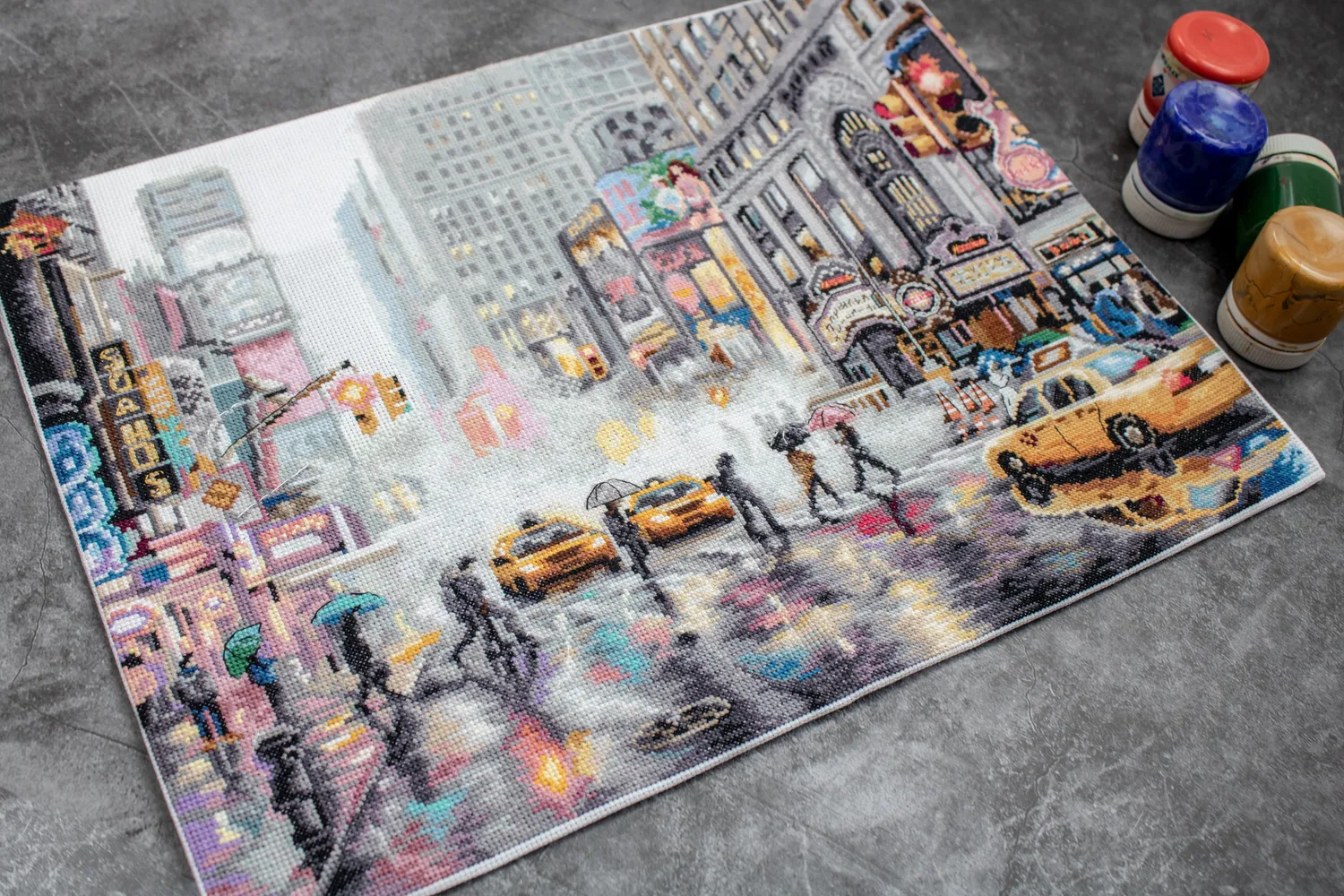 Leti Stitch L8012 New York Cities borduurpakket 40x30 cm