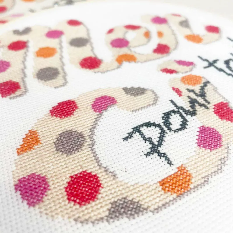 LiliPoints Merci 05 borduurpatroon MR05 klein 103 steken