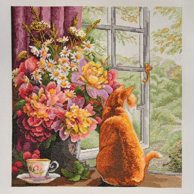 Merejka Summer Afternoon borduurpakket kat 40 kleuren