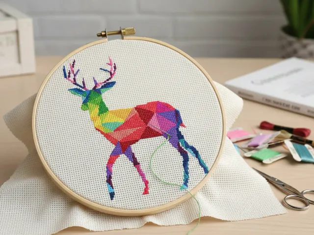 SEG Marie Coeur Geometric Deer kruissteek borduurpakket