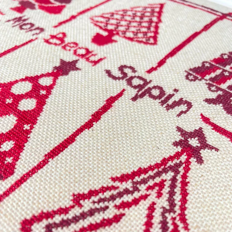 LiliPoints Oh Christmas Tree borduurpatroon rood kruissteek