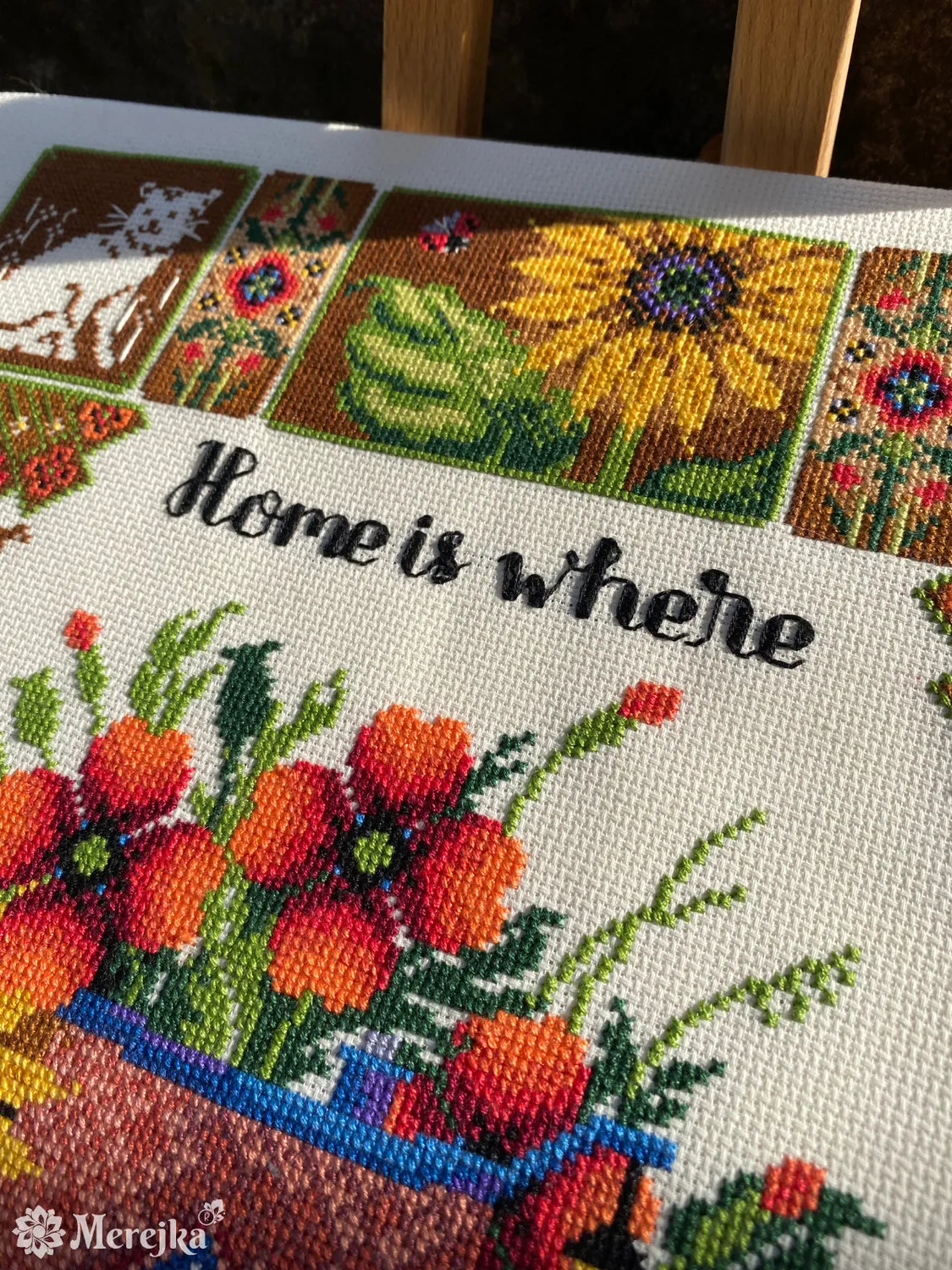 Merejka Home Is Where The Cat Is borduurpakket 27x43