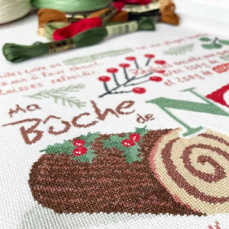 LiliPoints La bûche de Noël kruissteekpatroon kerst