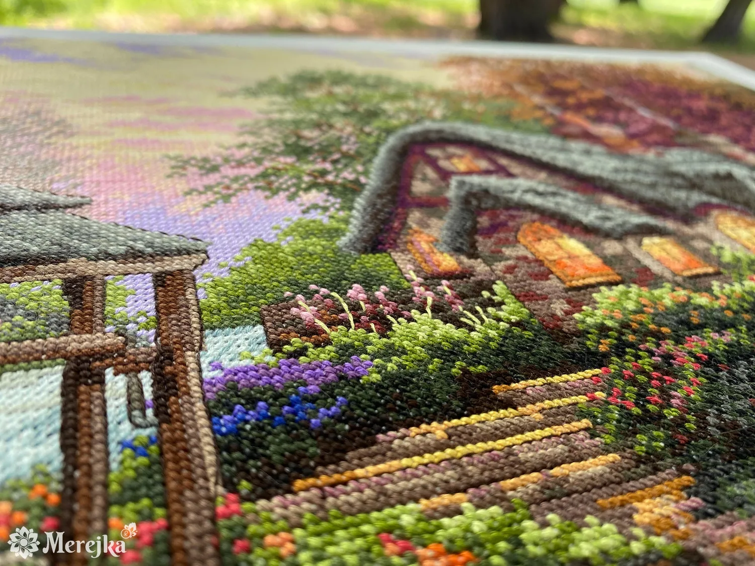 Merejka Make a Wish Cottage borduurpakket 30x41 ecru