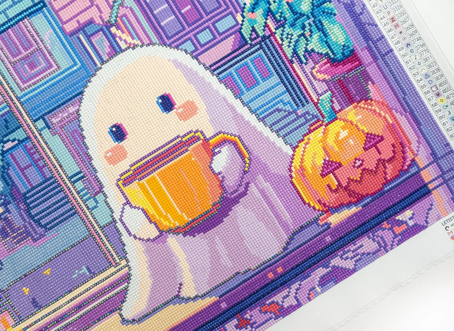 Leti Stitch Dazzle Dots LDS 7002 Pumpkin Latte Nights diamond painting