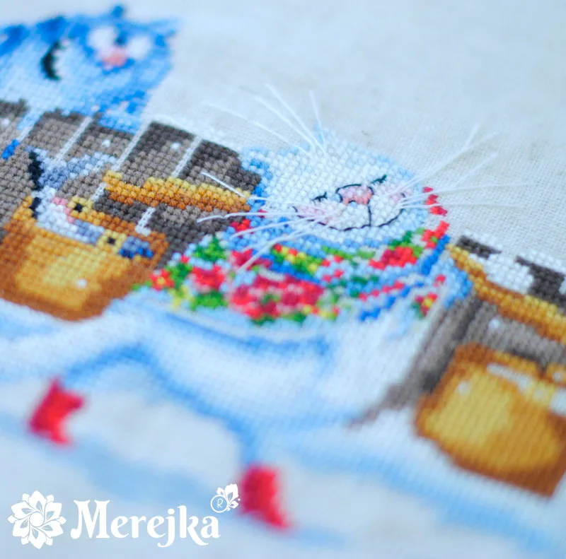 Merejka My Darling borduurpakket linnen 14x18 kat