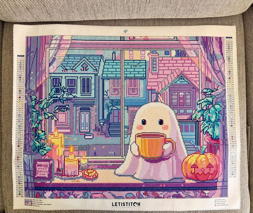 Leti Stitch Dazzle Dots LDS 7002 Pumpkin Latte Nights diamond painting