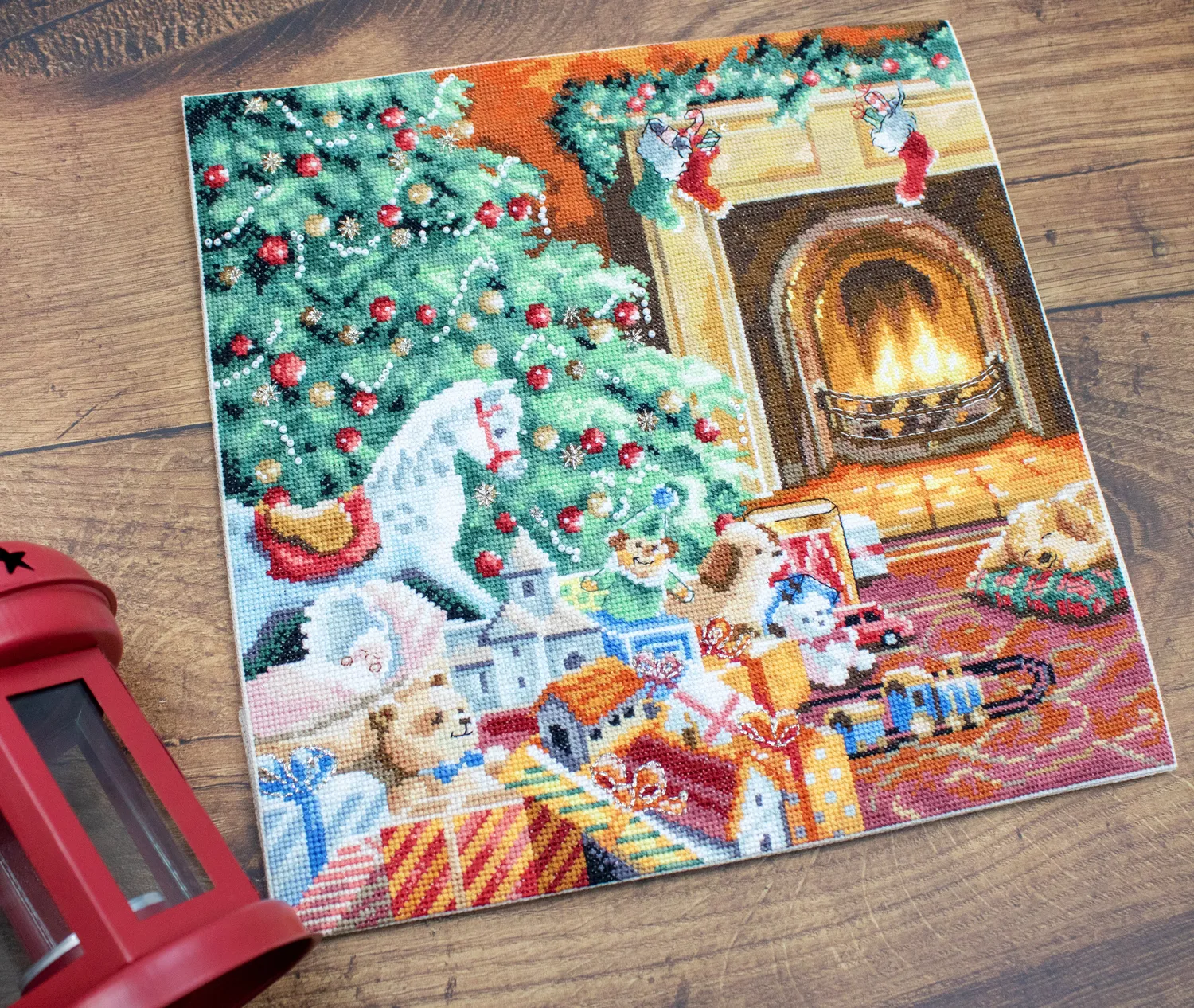 Leti Stitch L8009 Cozy Christmas borduurpakket 27x27 cm kerst