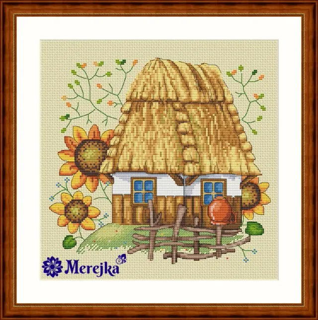 Merejka The House borduurpakket 23x23 cm ecru