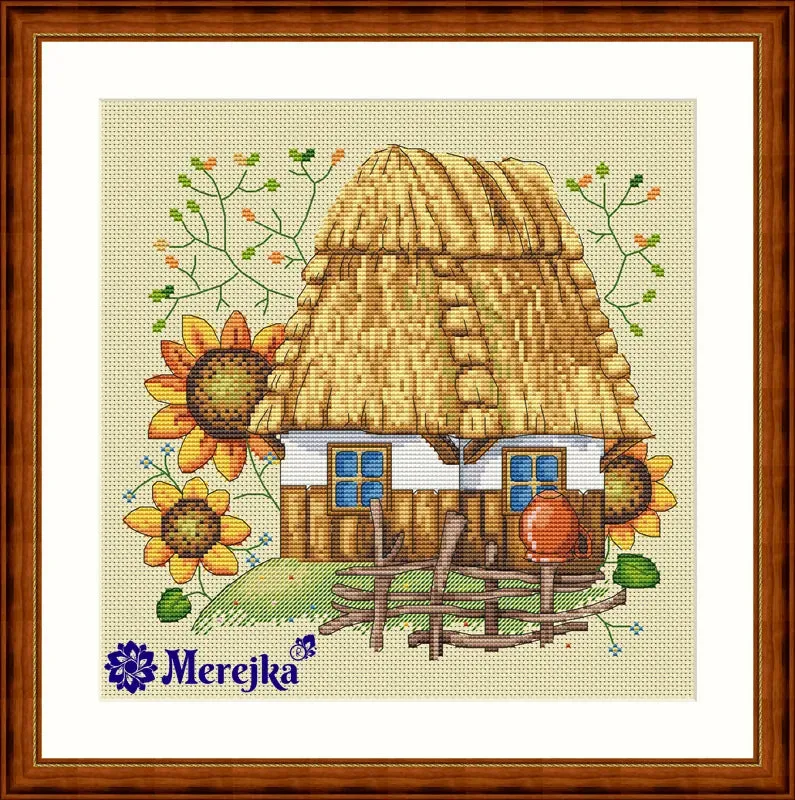 Merejka The House borduurpakket 23x23 cm ecru
