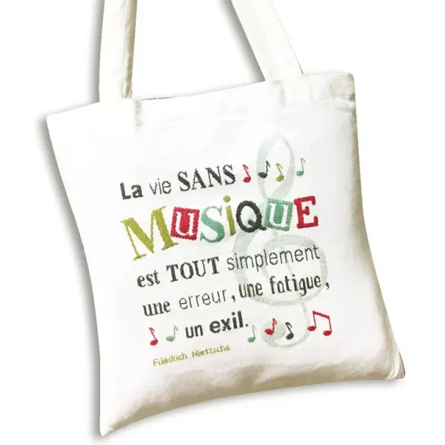 LiliPoints Musique borduurpatroon tas 195x215 muziek