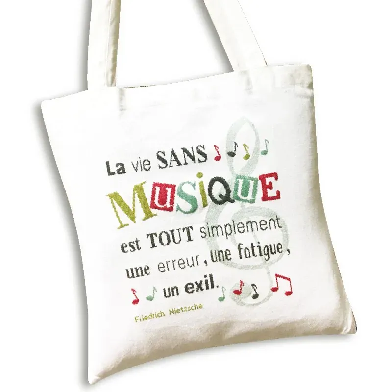 LiliPoints Musique borduurpatroon tas 195x215 muziek