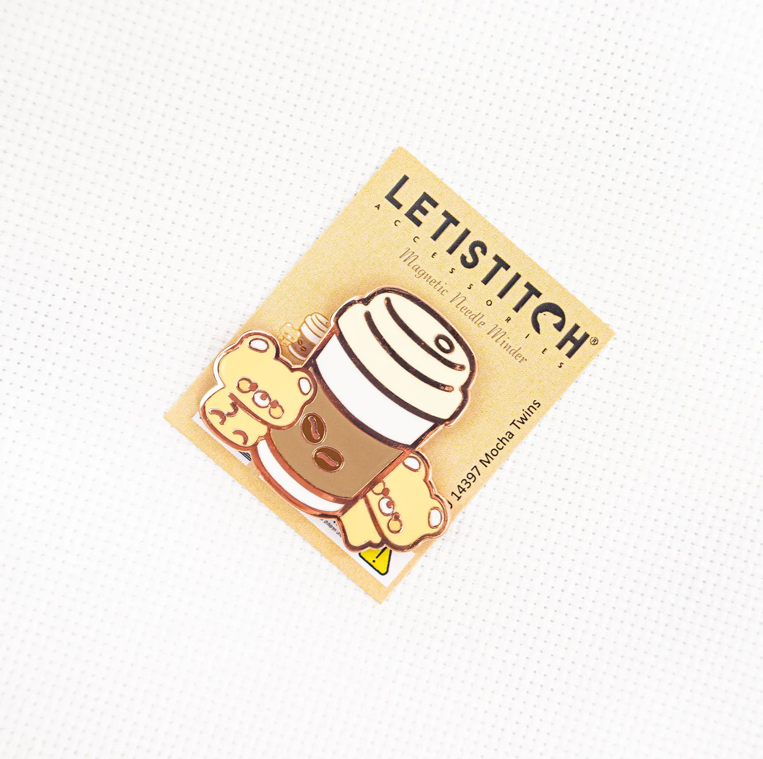 Leti Stitch 14397 Mocha Twins naaldmagneet 35 mm