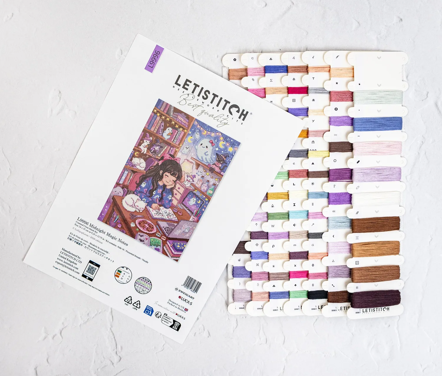 Leti Stitch L9996 Midnight Magic Notes borduurpakket 24x35 cm