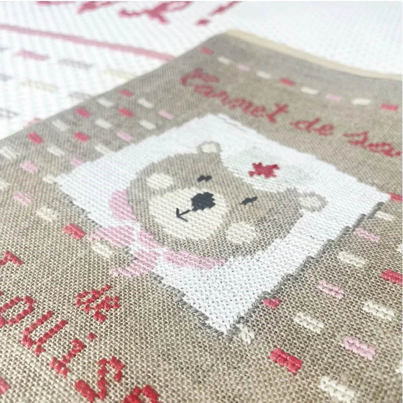 LiliPoints Teddy Bear borduurpatroon gezondheidsboekje omslag