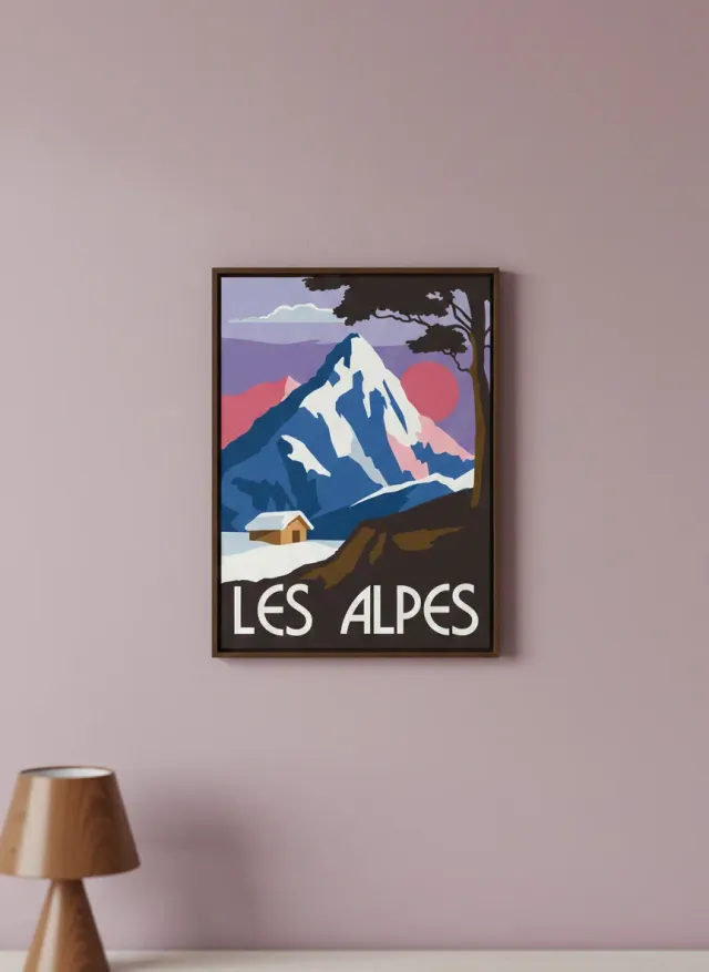 Margot de Paris Affiche Alpes stramien borduurwerk bergen