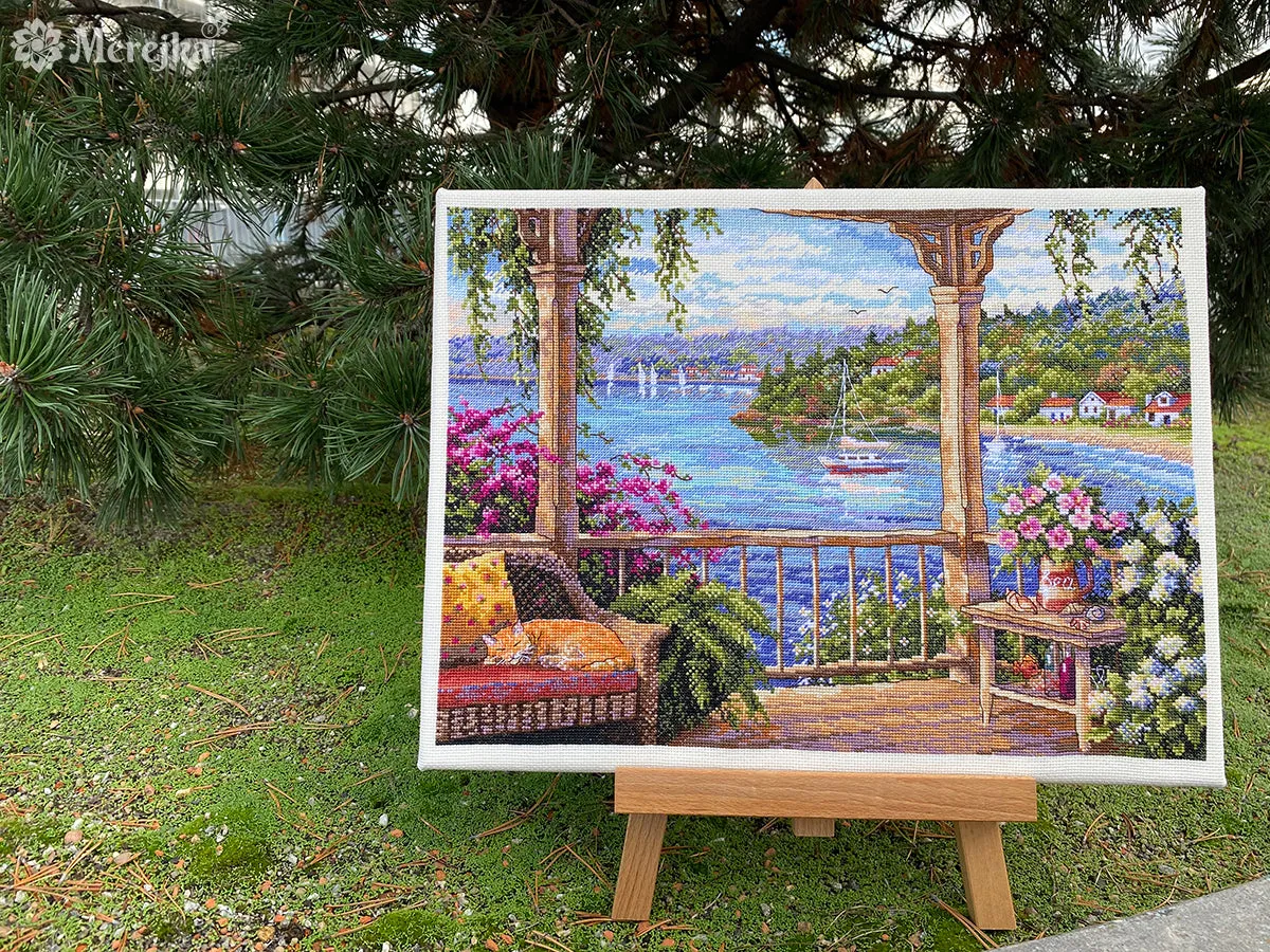 Merejka Tranquility borduurpakket ecru 37,5x28 cm