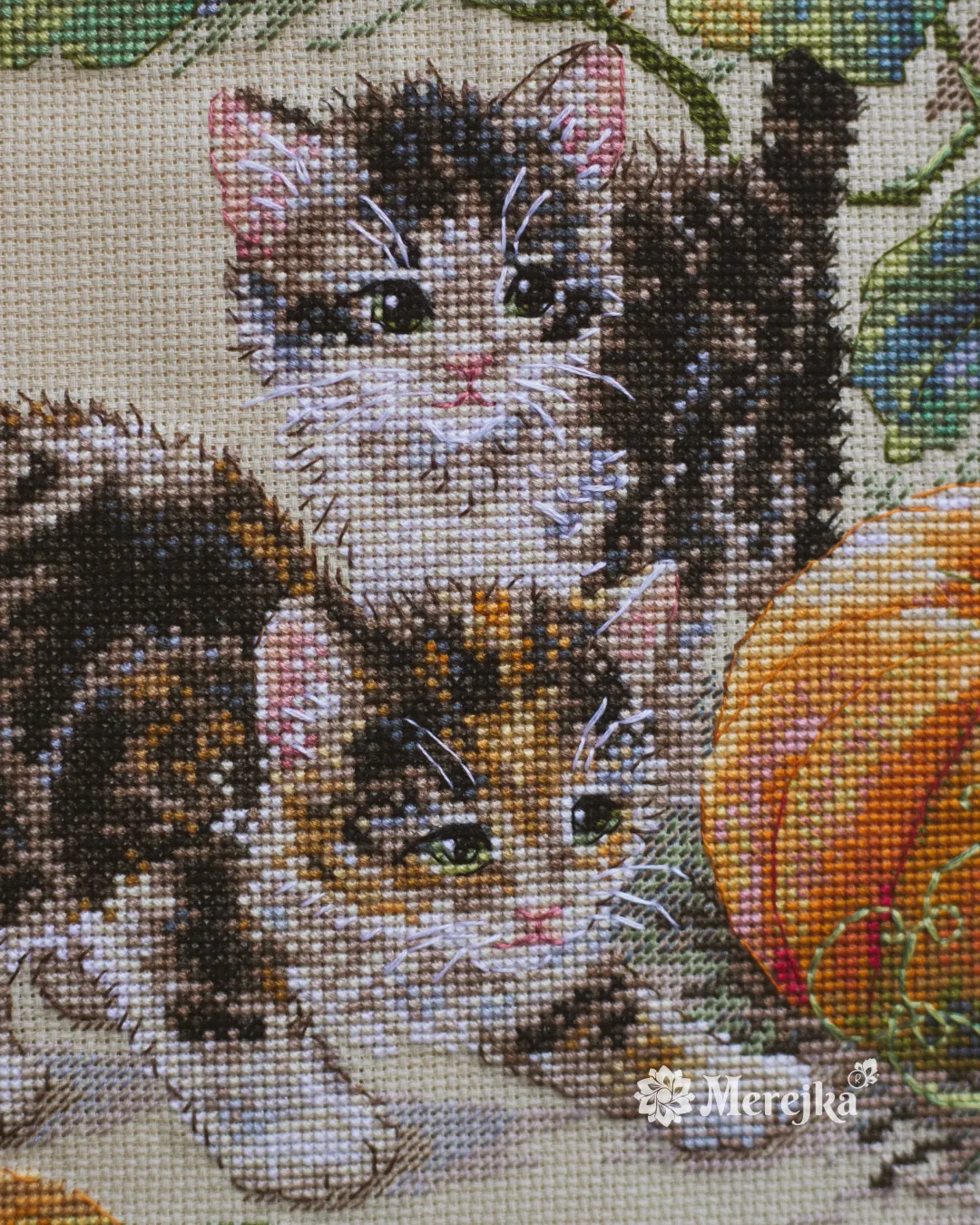 Merejka Pumpkin Patch Chase borduurpakket herfst 36 kleuren