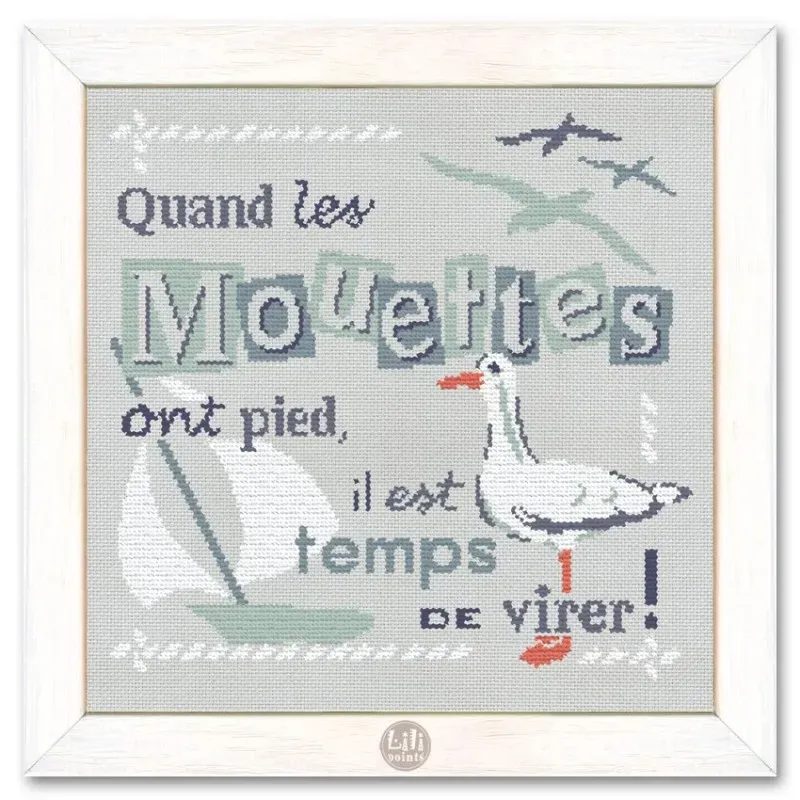 LiliPoints When the seagulls borduurpatroon 148x148