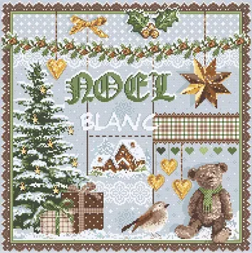 Madame la Fée Noël Blanc borduurpatroon 193 steken winter