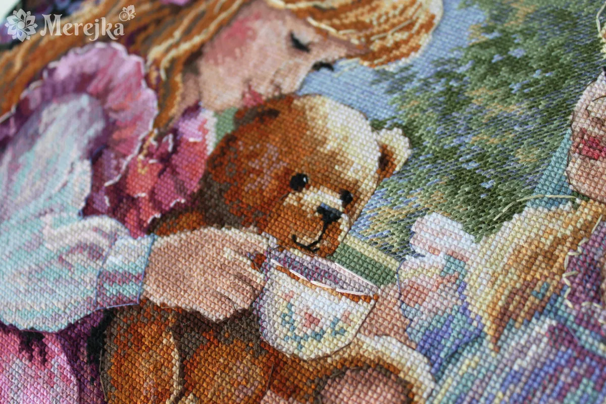Merejka The Teaparty borduurpakket zomer 31x37 cm