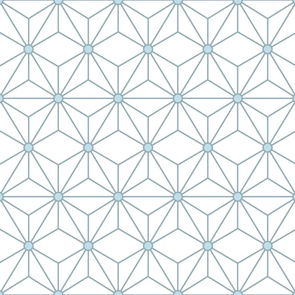 SEG Collection Privée Asanoha Bleu Givré stof 3x1,6 m