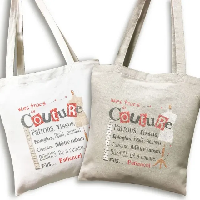 LiliPoints Couture Bag borduurpatroon grijze en witte versie