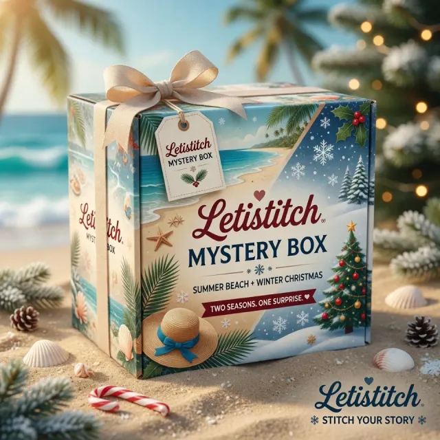 Leti Stitch Mystery Box Nr. 11 borduurpakket Seaside Noel 3 kits