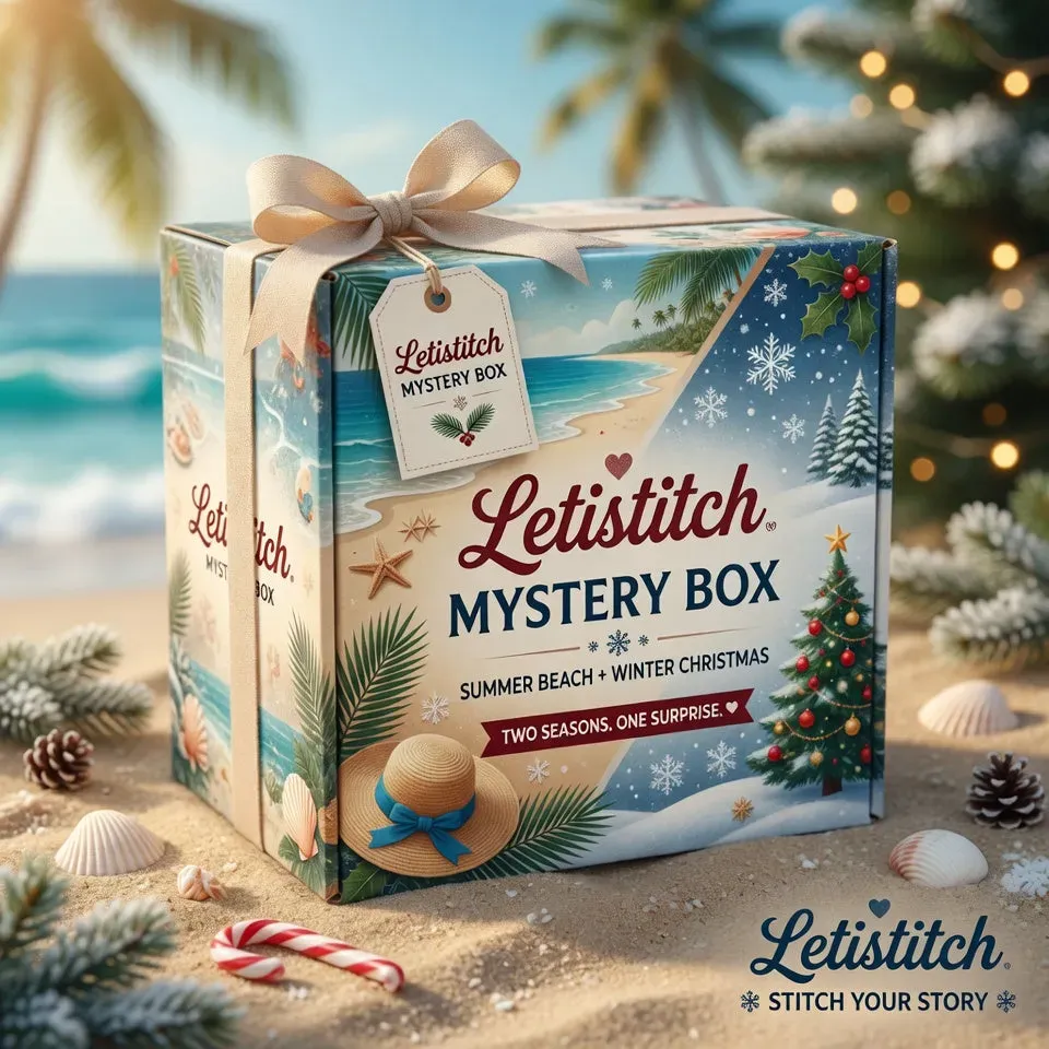Leti Stitch Mystery Box Nr. 11 borduurpakket Seaside Noel 3 kits