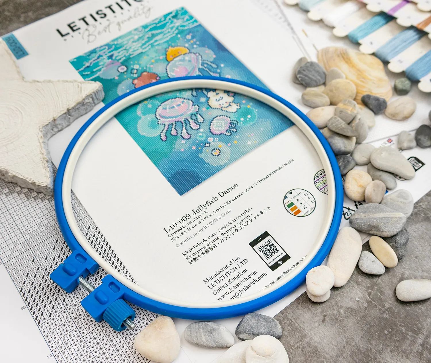 Leti Stitch L10-009 Jellyfish Dance borduurpakket 18x26 cm
