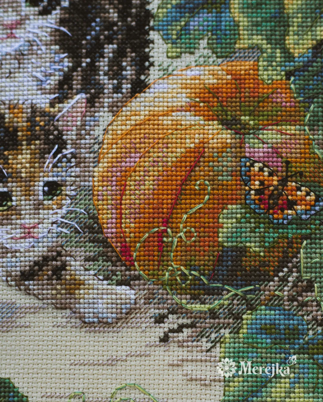 Merejka Pumpkin Patch Chase borduurpakket herfst 36 kleuren
