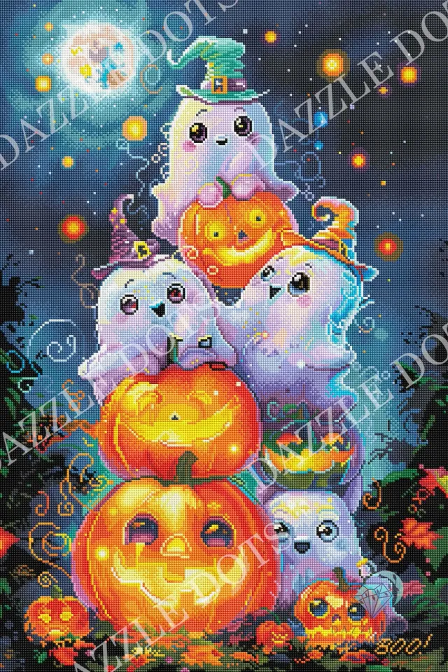 Leti Stitch Dazzle Dots LST-01S Halloween Night diamond painting 50x75cm