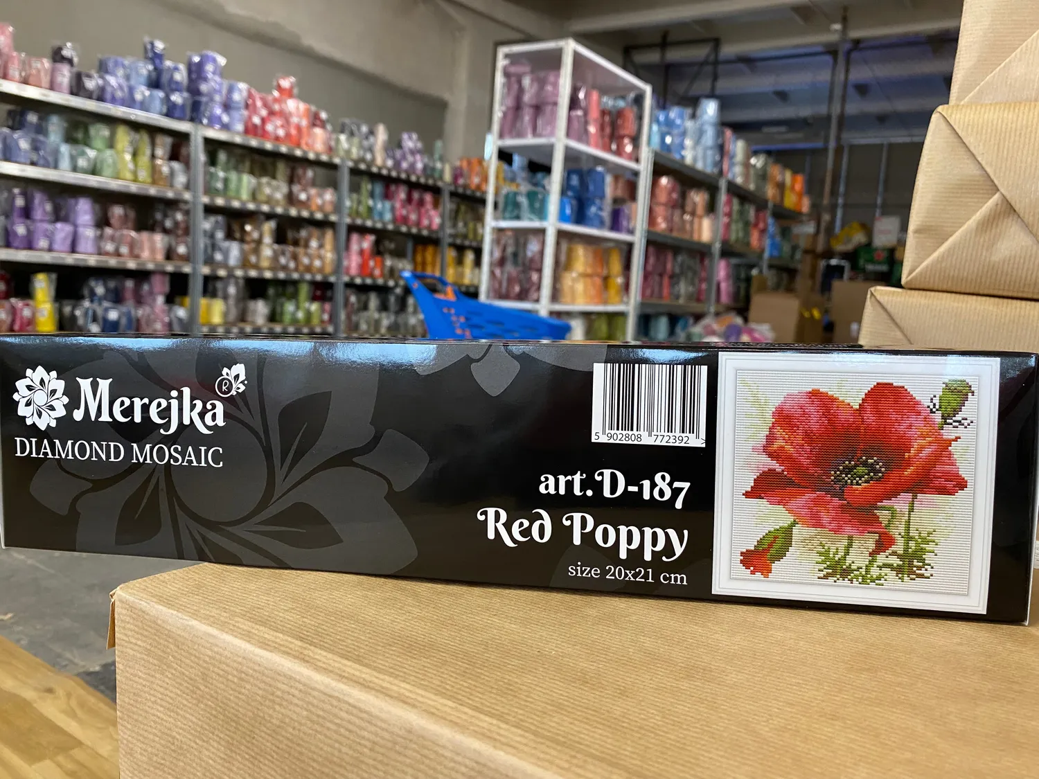 Merejka Diamond Mosaic Red Poppy diamond painting 22x21