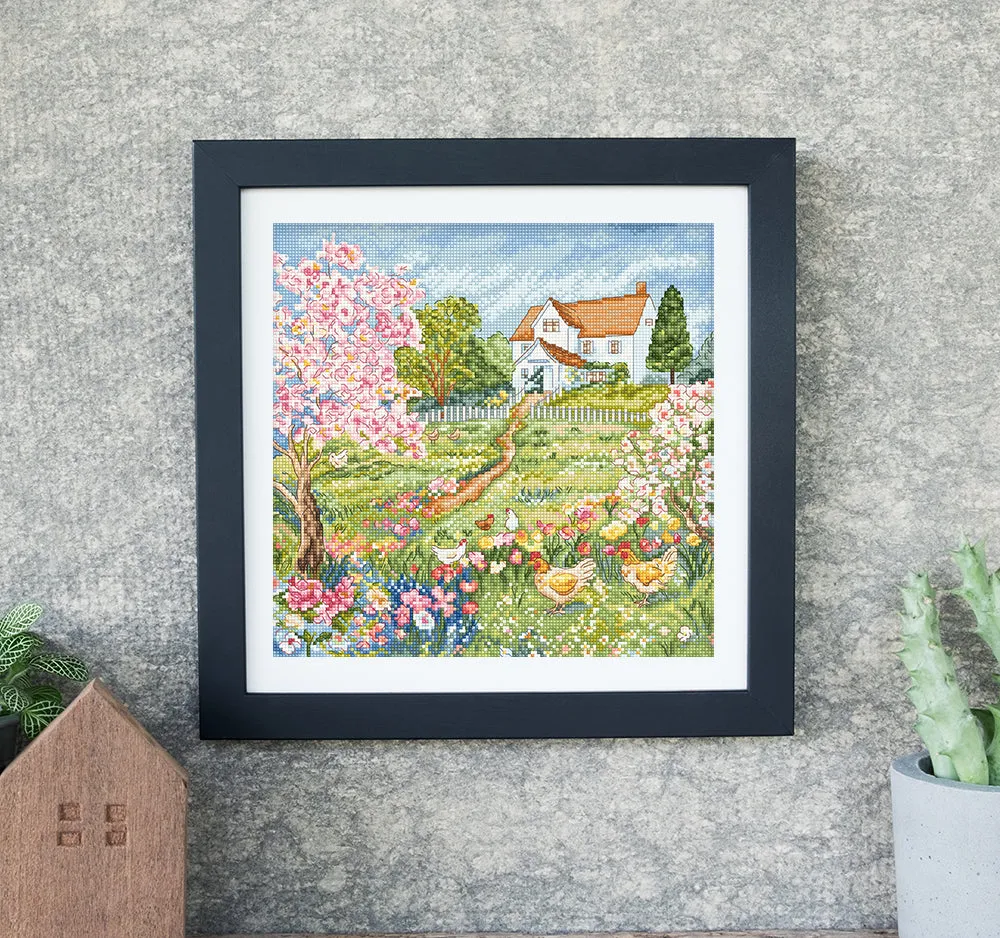 Leti Stitch Blooming Garden borduurpatroon pdf 143x141 steken
